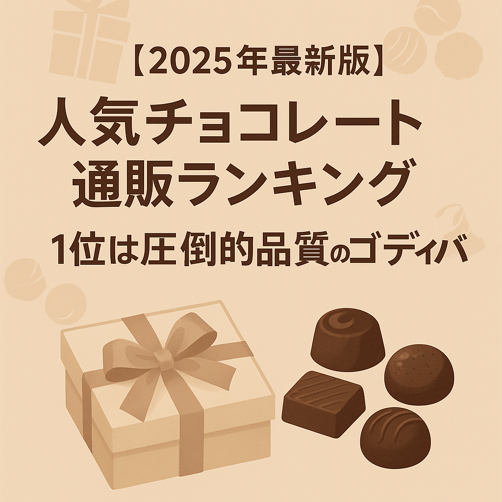【2025年最新版】人気チョコレート通販ランキング｜1位は圧倒的品質のゴディバ